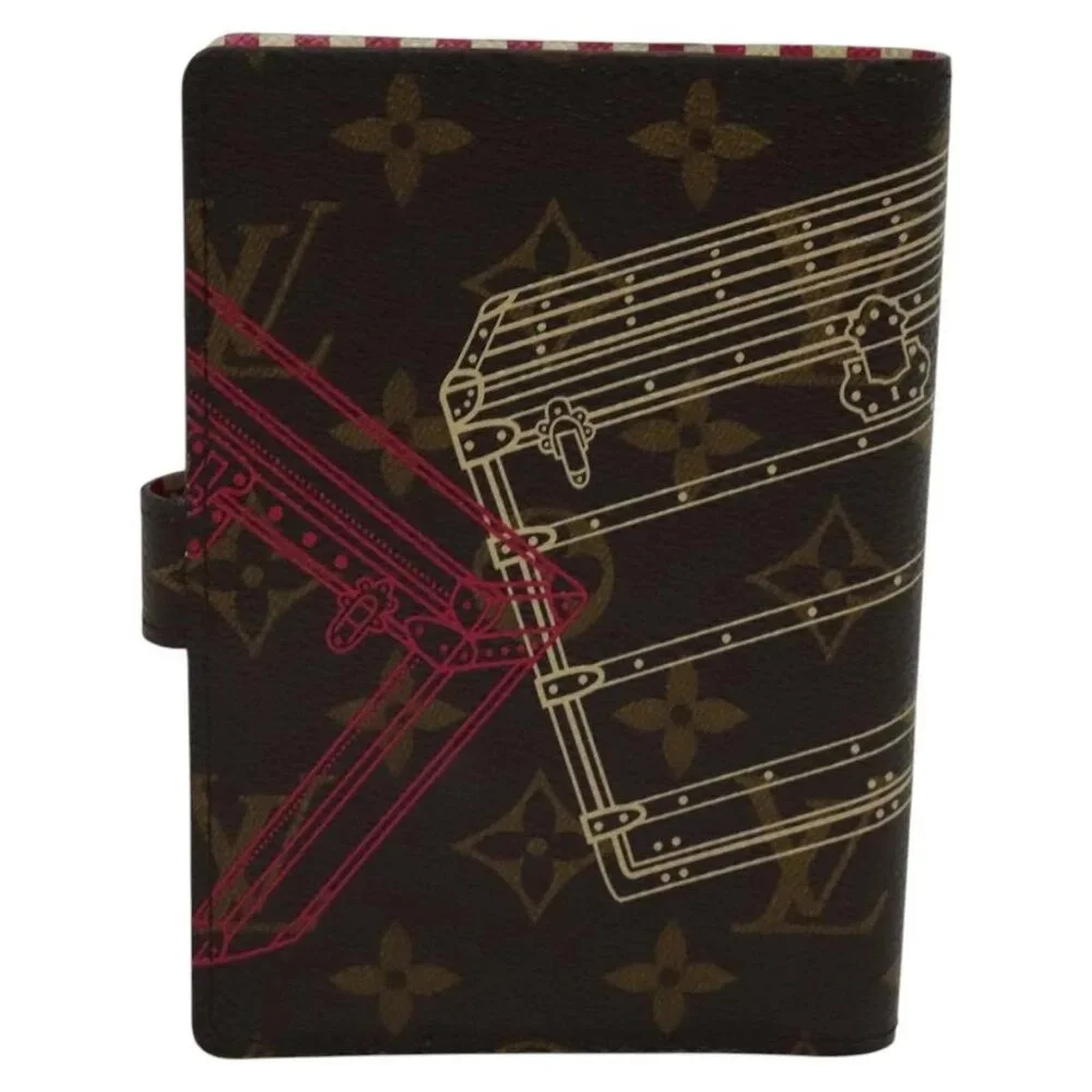 LOUIS VUITTON Monogram Trunk Agenda PM Day Planner Cover R20031 LV Auth 123439